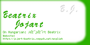 beatrix jojart business card